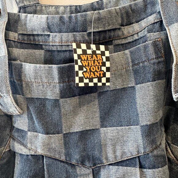 Dressed In Lala Checkered Denim Jumpsuit - Picture 4 of 7